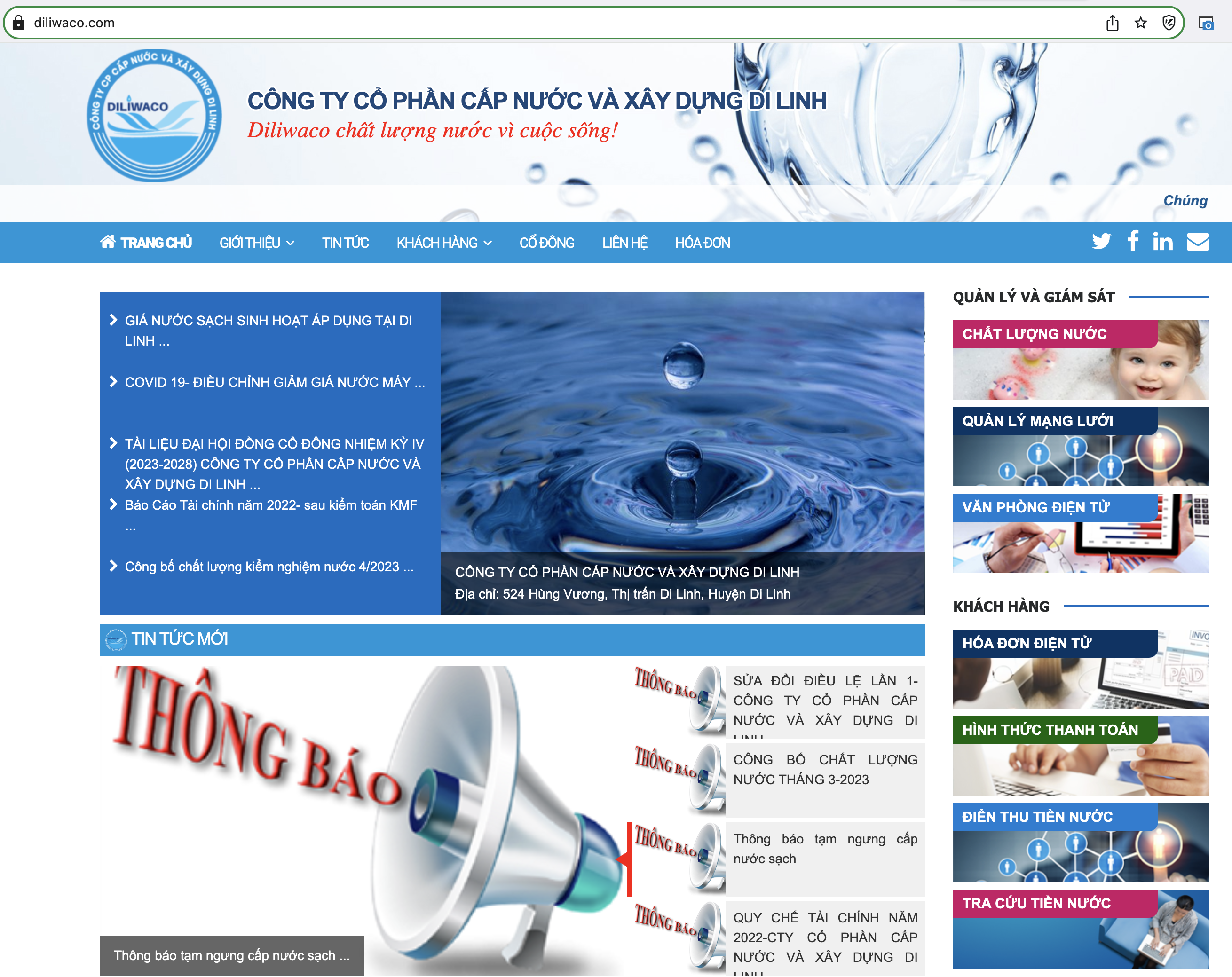 Lâm Đồng CTCP cấp nước và Xây dựng Di Linh bị xử phạt hơn 600 triệu đồng